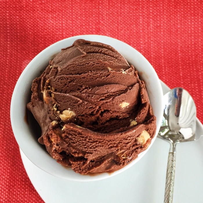 Mexican Chocolate Ice Cream with Toasted Hazelnuts