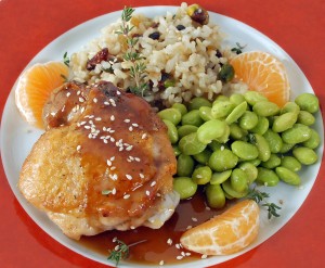 Sautéed Chicken Thighs with Orange-Soy Sauce