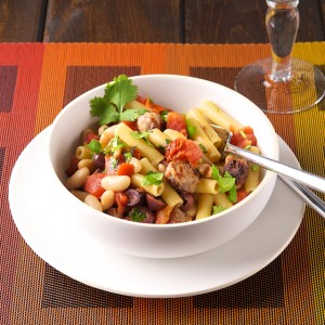 Provencal Pasta with Sausage and Beans