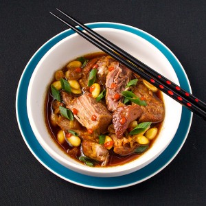 Soy Slow Cooker Pork with Ginger and Almonds