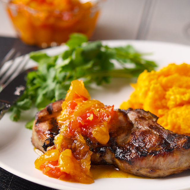 Pork with clementine jam- Blog 1344